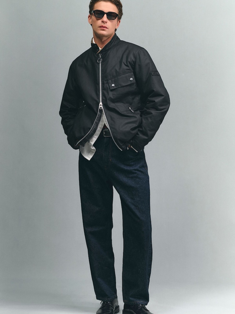 Barbour International Black Chard Wax Jacket - Image 2 of 3