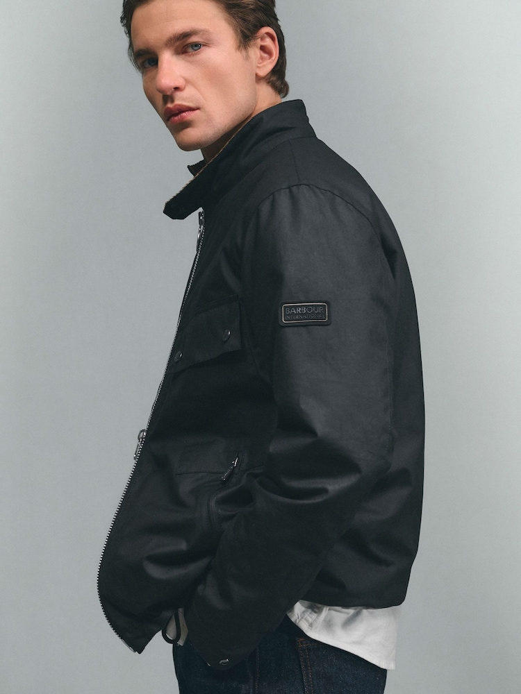 Barbour International Black Chard Wax Jacket - Image 3 of 3