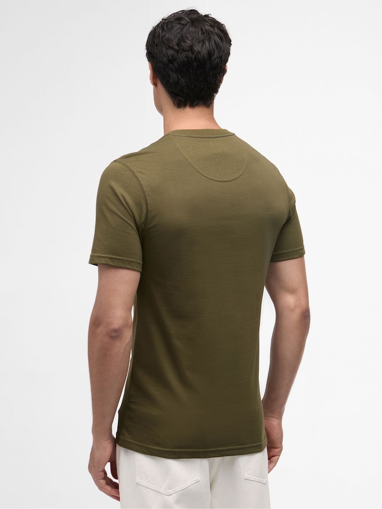 Barbour® International Green Logo T-Shirt - Image 2 of 5 Barbour® International Green Logo T-Shirt - Image 2 of 5