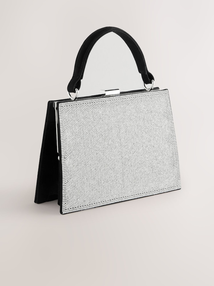 Silver Sparkle Hand Held Bag - Image 2 of 5 Silver Sparkle Hand Held Bag - Image 2 of 5