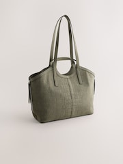 Green Faux Seude Hand Held Bag - Image 1 of 5