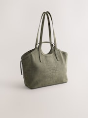 Green Faux Seude Hand Held Bag - Image 2 of 5