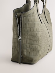 Green Faux Seude Hand Held Bag - Image 3 of 5