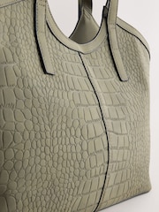 Green Faux Seude Hand Held Bag - Image 4 of 5