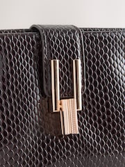 Chocolate Brown Volume Clutch Bag - Image 3 of 5
