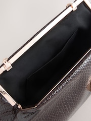 Chocolate Brown Volume Clutch Bag - Image 5 of 5