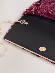 Red Sequin Clutch Bag - Image 3 of 6
