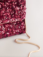 Red Sequin Clutch Bag - Image 4 of 6