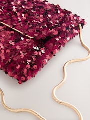 Red Sequin Clutch Bag - Image 5 of 6