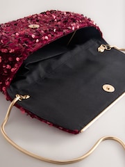 Red Sequin Clutch Bag - Image 6 of 6