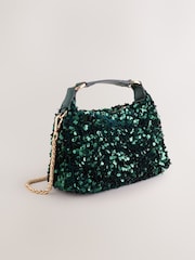 Green Sequin Mini Hand Held Bag - Image 7 of 9