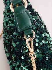 Green Sequin Mini Hand Held Bag - Image 8 of 9