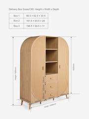 Rattan Felix Triple, 3 drawers Kids Wardrobe - Image 8 of 8