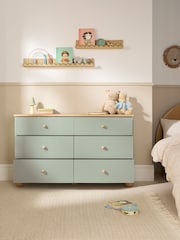 Sage Green Kids Hutton Super Wide Chest of Drawers - Image 2 of 9
