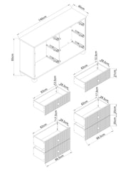 Sage Green Kids Hutton Super Wide Chest of Drawers - Image 5 of 9