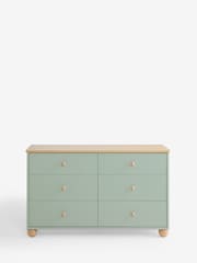 Sage Green Kids Hutton Super Wide Chest of Drawers - Image 6 of 9