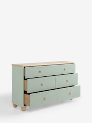 Sage Green Kids Hutton Super Wide Chest of Drawers - Image 7 of 9