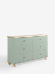 Sage Green Kids Hutton Super Wide Chest of Drawers - Image 8 of 9