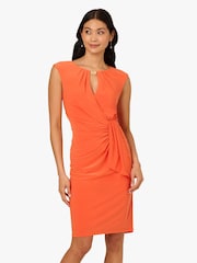 Adrianna Papell Red Keyhole Jersey Short Dress - Image 1 of 6
