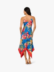 Adrianna Papell Blue Handkerchief Floral Dress - Image 2 of 6