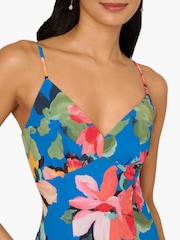 Adrianna Papell Blue Handkerchief Floral Dress - Image 5 of 6