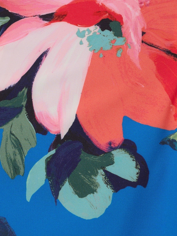Adrianna Papell Blue Handkerchief Floral Dress - Image 6 of 6