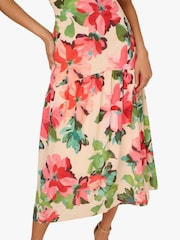 Adrianna Papell Pink Halter Flounce Dress - Image 5 of 6