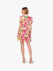 Adrianna By Adrianna Papell Pink Printed Short Dress - Image 3 of 7