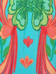 Adrianna By Adrianna Papell Blue Printed Short Dress - Image 3 of 7