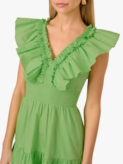 Adrianna By Adrianna Papell Rochie Scurtă cu Volane Verde - Image 5 of 7