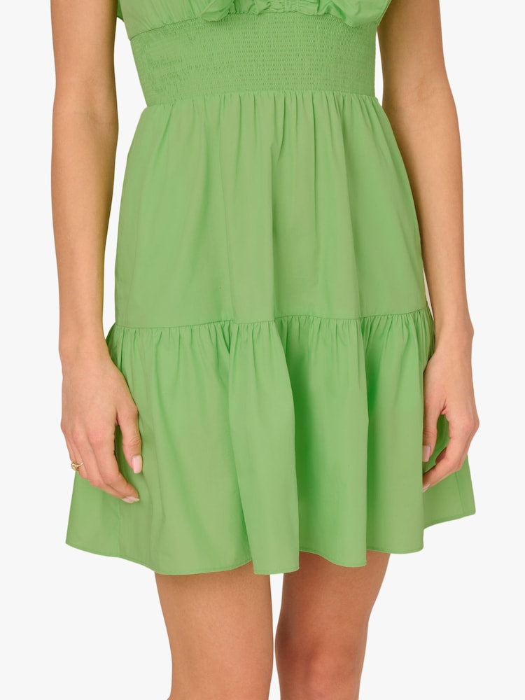 Adrianna By Adrianna Papell Rochie Scurtă cu Volane Verde - Image 7 of 7