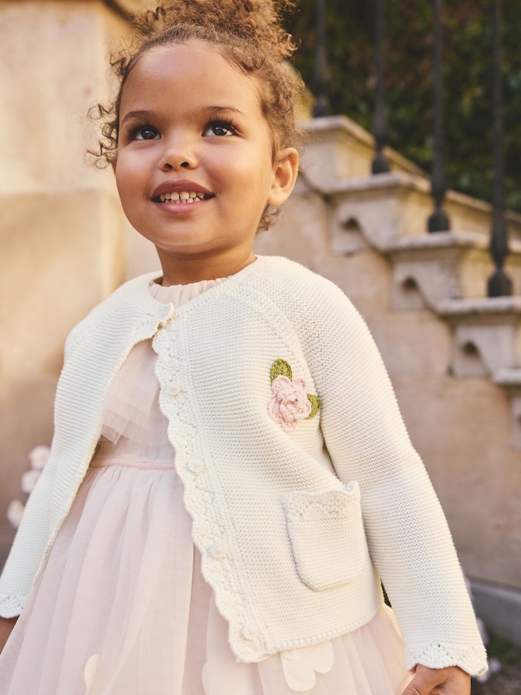 Ecru Flower Girl Occasion Cardigan (3mths-7yrs) - Image 2 of 7