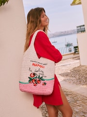 Natural Raffia Effect Shoulder Bag - Image 1 of 3