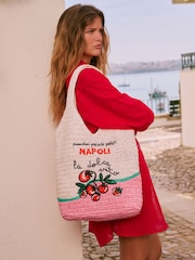 Natural Raffia Effect Shoulder Bag - Image 2 of 3