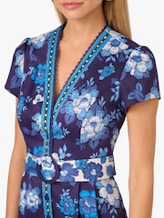 Adrianna By Adrianna Papell Blue Printed Playsuit - Imagen 5 de 7