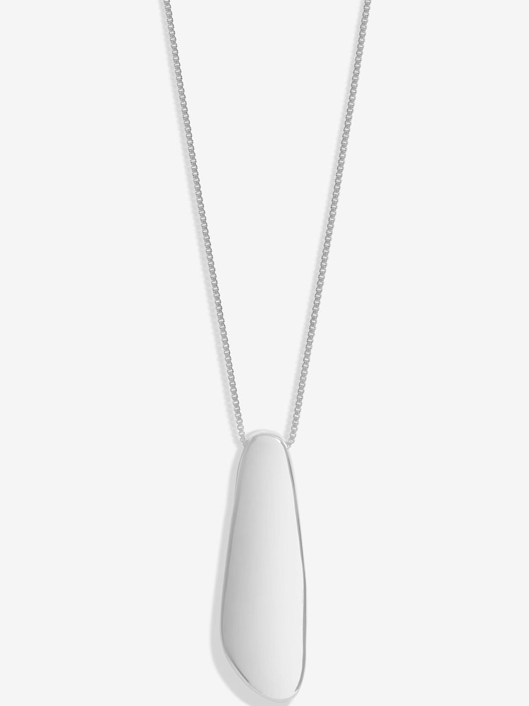 Jon Richard Silver Tone Long Polished Adjustable Pendant Necklace - Image 1 of 1
