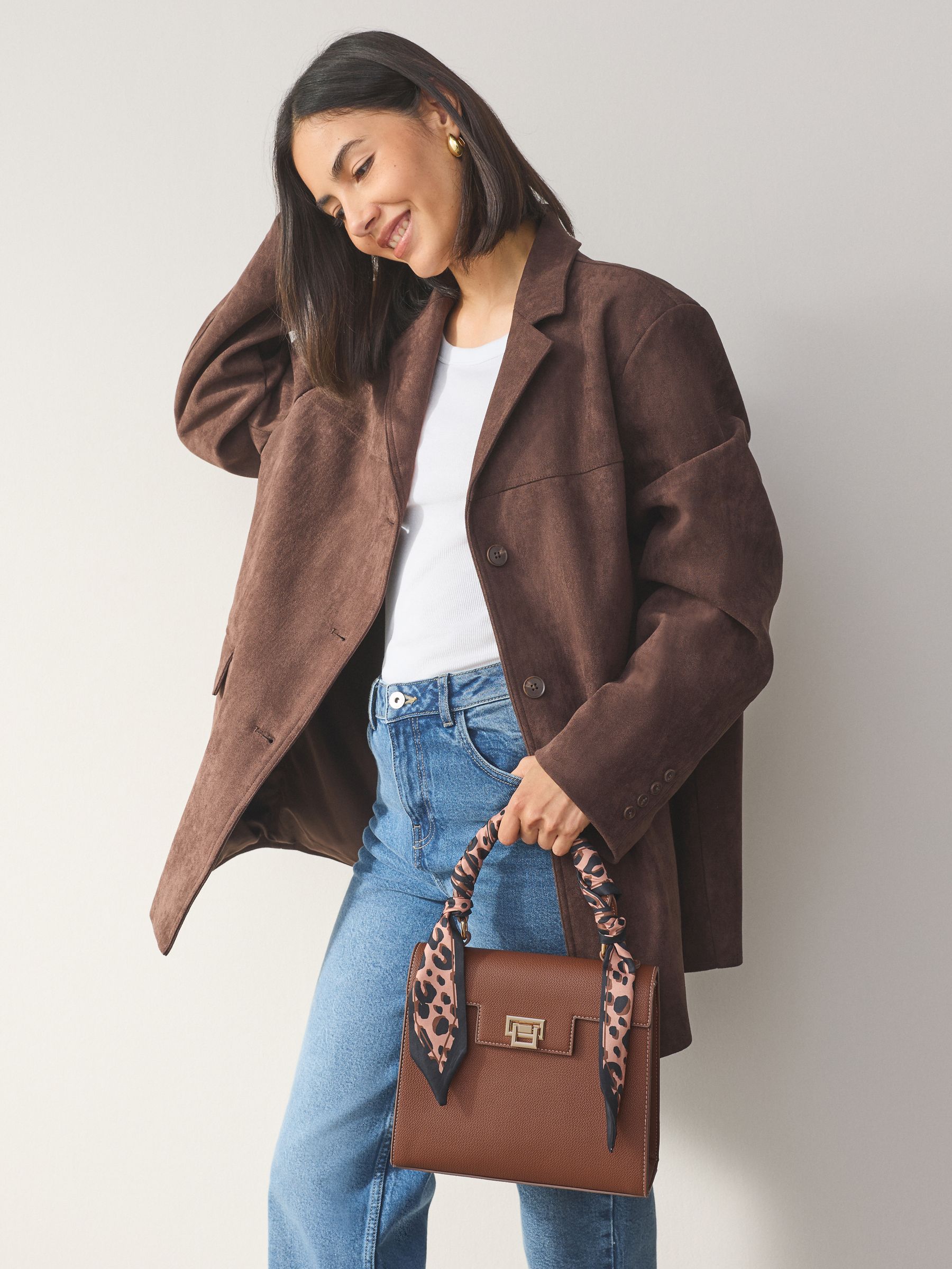 Buy Tan Brown Scarf Hand Held Bag from Next USA