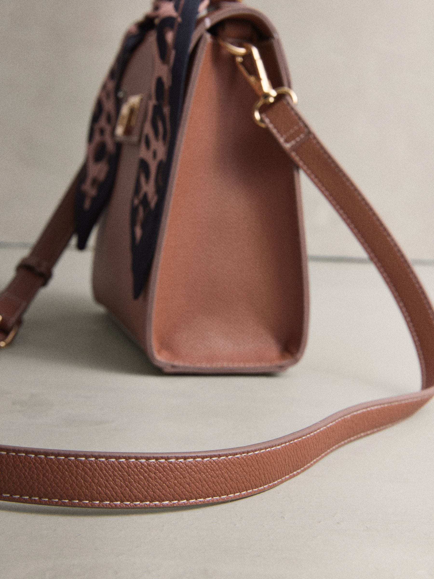 Buy Tan Brown Scarf Hand Held Bag from Next USA