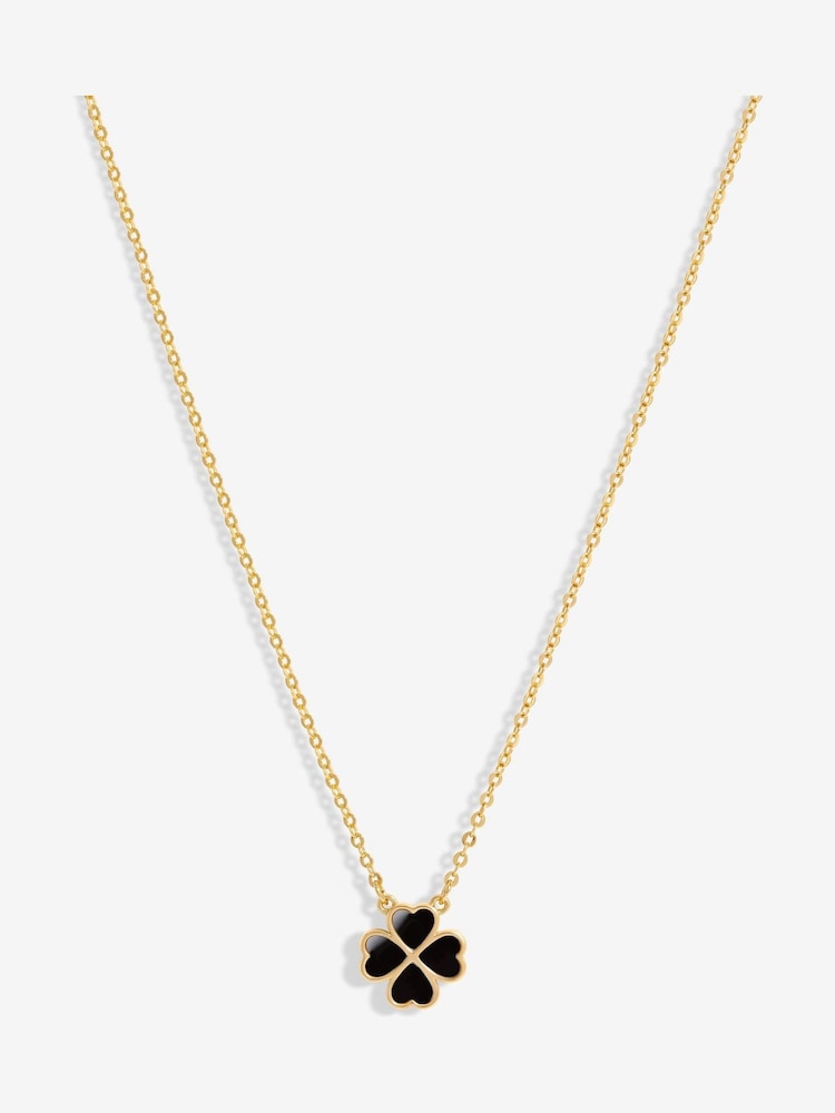 Jon Richard Gold Tone Jet Heart Clover Pendant - Image 1 of 1