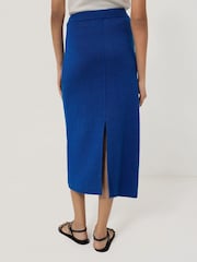 Jigsaw Blue Linen Knitted Skirt - Image 4 of 6