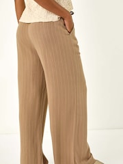 Roman Natural Stripe Linen Blend Trousers - Image 3 of 5