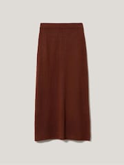 Jigsaw Brown Linen Knitted Skirt - Image 6 of 6