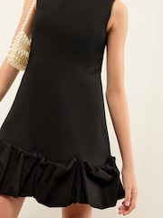 Lipsy Black Sleeveless Puff Hem Dress (5-16yrs) - Image 3 of 4