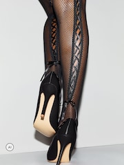 Ann Summers À lacets Back Fishnet Collants - Image 4 de 5