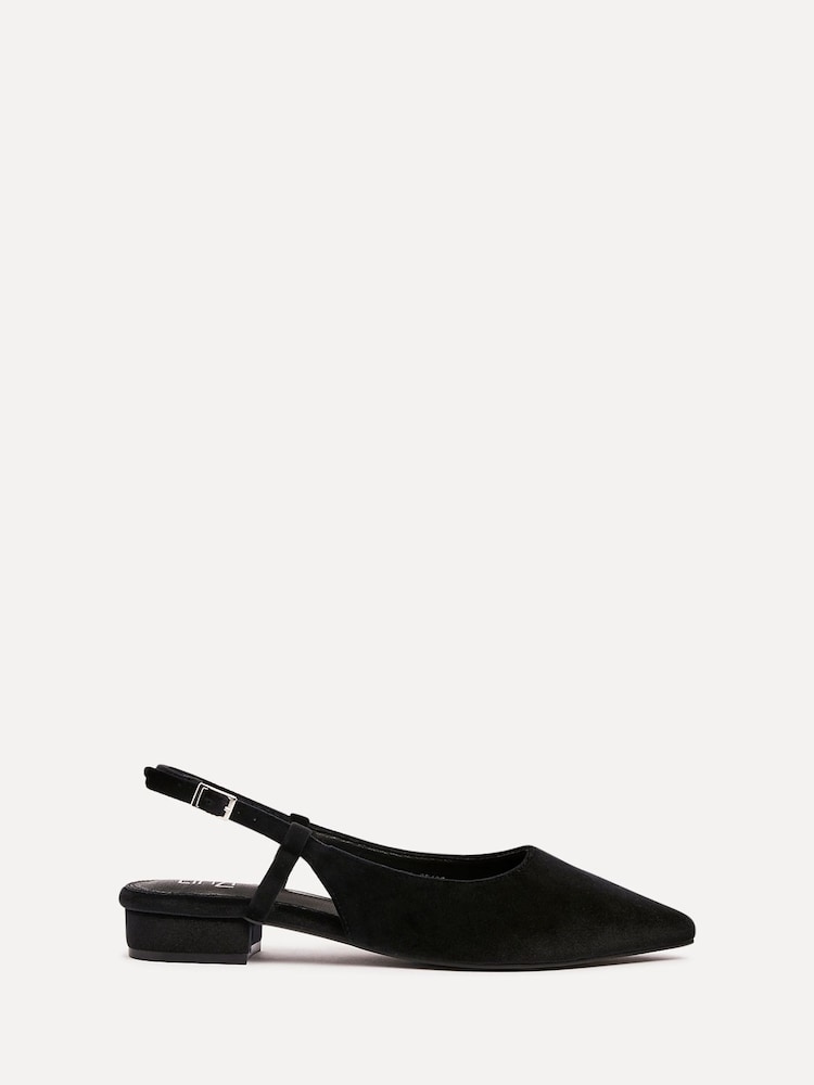 Linzi Black Clasica Low Heeled Slingback Courts - Image 2 of 5 Linzi Black Clasica Low Heeled Slingback Courts - Image 2 of 5