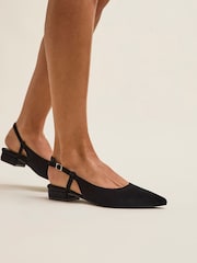 Linzi Black Clasica Low Heeled Slingback Courts - Image 6 of 6