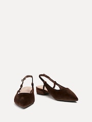 Linzi Brown Clasica Low Heeled Slingback Courts - Image 3 of 5