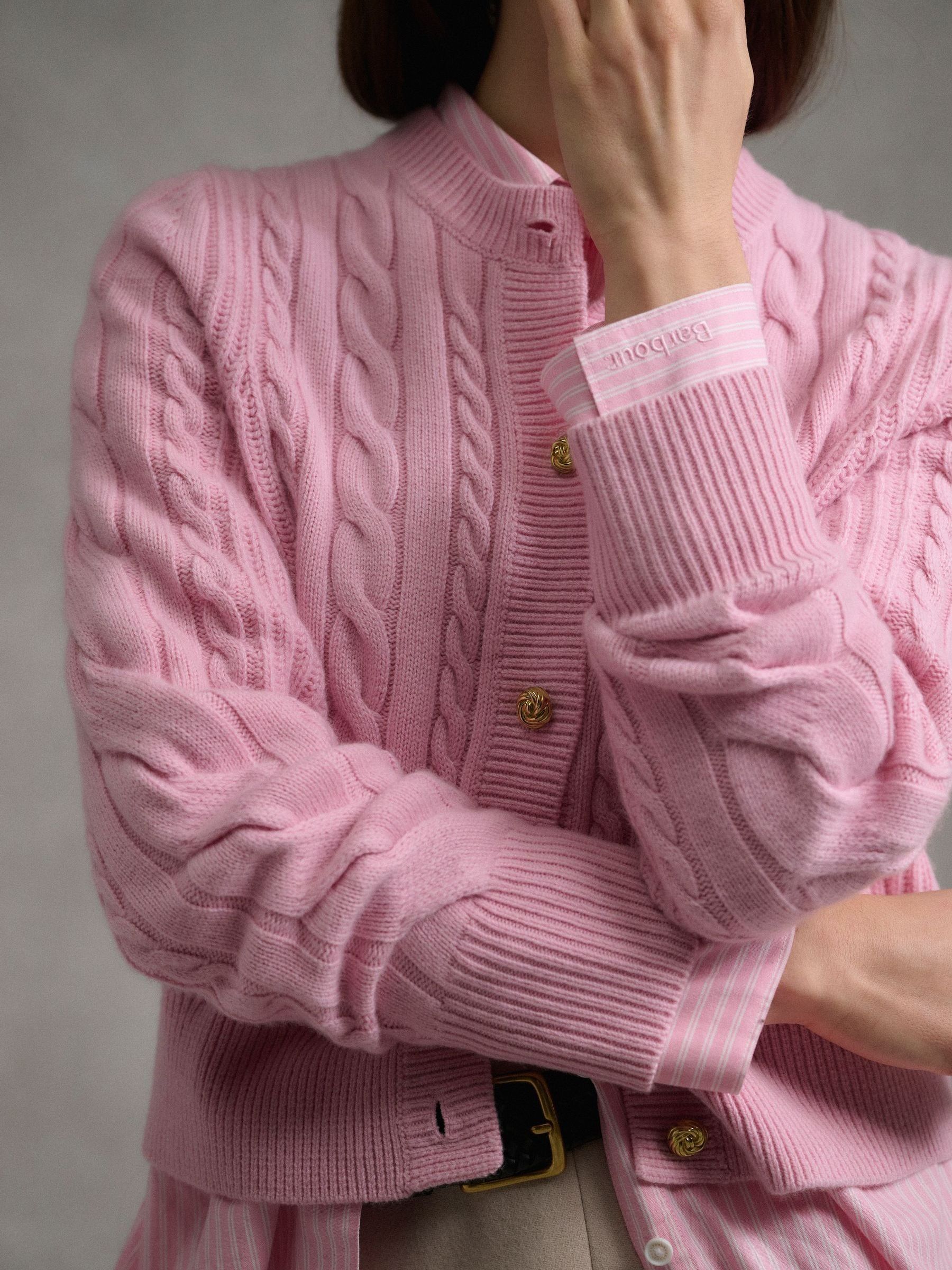 Buy Barbour® Pink Elina Knitted Cardigan from the Next UK online shop
