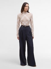 Barbour® Blue Avery Wide Leg Trousers - Image 1 of 6