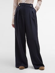 Barbour® Blue Avery Wide Leg Trousers - Image 2 of 6